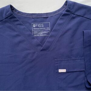 Fig’s Men’s Scrub Top with Pocket Navy Blue Size XXL M22SW1020